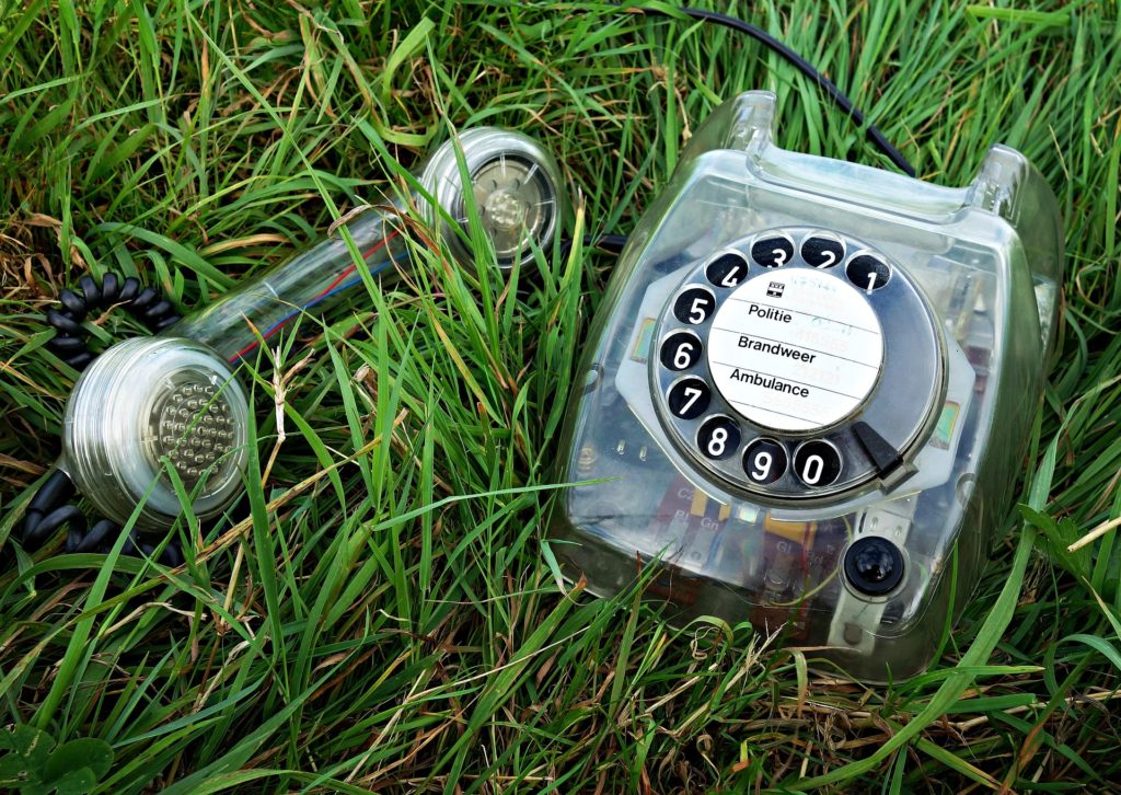 phone in grass